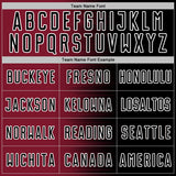 Custom Black White-Crimson Gradient Line Sublimation Soccer Uniform Jersey