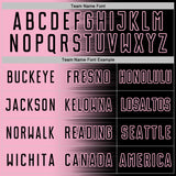 Custom Black Light Pink Gradient Line Sublimation Soccer Uniform Jersey