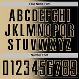 Custom Black Vegas Gold Gradient Line Sublimation Soccer Uniform Jersey