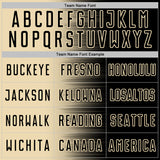 Custom Black Cream Gradient Line Sublimation Soccer Uniform Jersey