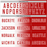 Custom Red White Gradient Line Sublimation Soccer Uniform Jersey