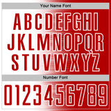 Custom Red White Gradient Line Sublimation Soccer Uniform Jersey