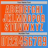 Custom Powder Blue Orange-White Gradient Line Sublimation Soccer Uniform Jersey