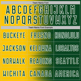 Custom Green White-Yellow Gradient Line Sublimation Soccer Uniform Jersey