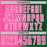 Custom Green Pink-White Gradient Line Sublimation Soccer Uniform Jersey