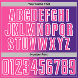 Custom Purple Pink-White Gradient Line Sublimation Soccer Uniform Jersey