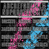 Custom Black White Pink-Sky Blue Dripping Splatter Cracked Texture Sublimation Soccer Uniform Jersey