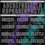 Custom Black White Purple-Teal Dripping Splatter Cracked Texture Sublimation Soccer Uniform Jersey