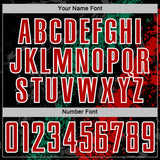 Custom Black Red White-Kelly Green Dripping Splatter Cracked Texture Sublimation Soccer Uniform Jersey