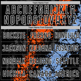 Custom Black White Orange-Powder Blue Dripping Splatter Cracked Texture Sublimation Soccer Uniform Jersey