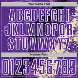 Custom Purple White Black-Cream Dripping Splatter Cracked Texture Sublimation Soccer Uniform Jersey