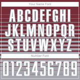 Custom Burgundy White-Gray Gradient Pinstripe Sublimation Soccer Uniform Jersey