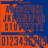 Custom Orange Royal Diagonal Streamline Color Block Swirl Curve Lines Sublimation Soccer Uniform Jersey