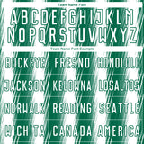 Custom Kelly Green White Vertical Brush Stroke Stripes Sublimation Soccer Uniform Jersey