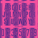 Custom Purple Pink Vertical Brush Stroke Stripes Sublimation Soccer Uniform Jersey