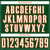 Custom Green Orange White-Kelly Green Gradient Horizontal Stripes Sublimation Soccer Uniform Jersey