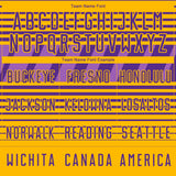 Custom Purple Gold-Medium Purple Gradient Horizontal Stripes Sublimation Soccer Uniform Jersey