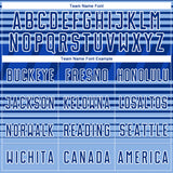 Custom Royal Light Blue Thunder Blue-White Gradient Horizontal Stripes Sublimation Soccer Uniform Jersey