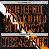 Custom Black Bay Orange-White Diagonal Stripes Sports Sublimation Soccer Uniform Jersey