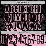 Custom Black Light Pink Distressed Diagonal Stripes Wind Shapes Sports Sublimation Soccer Uniform Jersey