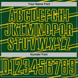 Custom Green Yellow Diagonal Pinstripes Lines Sports Sublimation Soccer Uniform Jersey