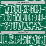 Custom Kelly Green White Diagonal Pinstripes Lines Sports Sublimation Soccer Uniform Jersey