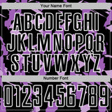 Custom Black White-Purple Geometric Camo Fragment Sports Sublimation Soccer Uniform Jersey