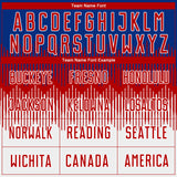 Custom Royal Red-White Colombia Gradient Lines Sublimation Soccer Uniform Jersey