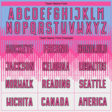 Custom Light Blue Pink Black-White Colombia Gradient Lines Sublimation Soccer Uniform Jersey