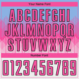 Custom Light Blue Pink Black-White Colombia Gradient Lines Sublimation Soccer Uniform Jersey