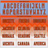 Custom Light Blue Orange Black-White Colombia Gradient Lines Sublimation Soccer Uniform Jersey