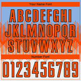 Custom Light Blue Orange Black-White Colombia Gradient Lines Sublimation Soccer Uniform Jersey