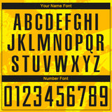 Custom Gold Black-Light Yellow Colombia Brush Stroke Sublimation Soccer Uniform Jersey