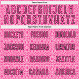 Custom Light Pink Pink-Black Colombia Geometric Interlocking Pattern Sublimation Soccer Uniform Jersey