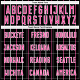 Custom Black Pink-White France Vertical Pinstripe Sublimation Soccer Uniform Jersey