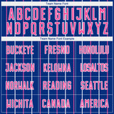 Custom Royal Pink-White France Vertical Pinstripe Sublimation Soccer Uniform Jersey