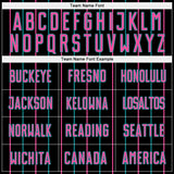 Custom Black Pink-Teal France Vertical Pinstripe Sublimation Soccer Uniform Jersey