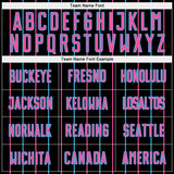 Custom Black Pink-Sky Blue France Vertical Pinstripe Sublimation Soccer Uniform Jersey