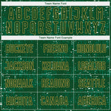 Custom Green Old Gold-Kelly Green France Speckle Sublimation Soccer Uniform Jersey