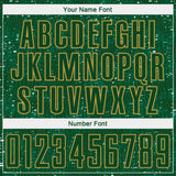 Custom Green Old Gold-Kelly Green France Speckle Sublimation Soccer Uniform Jersey