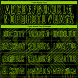 Custom Black-Neon Green Curve Lines Sublimation Soccer Uniform Jersey
