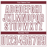 Custom White-Burgundy Curve Lines Sublimation Soccer Uniform Jersey