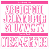 Custom White-Pink Curve Lines Sublimation Soccer Uniform Jersey
