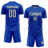 Custom Thunder Blue White-Black Curve Lines Sublimation Soccer Uniform Jersey