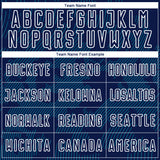 Custom Navy Teal-White Curve Lines Sublimation Soccer Uniform Jersey