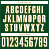 Custom Green White-Old Gold Curve Lines Sublimation Soccer Uniform Jersey