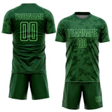 Custom Green-Pea Green Curve Lines Sublimation Soccer Uniform Jersey
