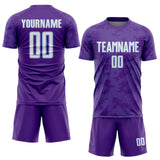 Custom Purple White-Light Blue Curve Lines Sublimation Soccer Uniform Jersey