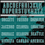 Custom Teal Black-White Splash Color Block Sublimation Soccer Uniform Jersey