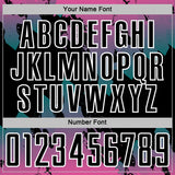 Custom Pink Black Teal-White Gradient Splash Sublimation Soccer Uniform Jersey